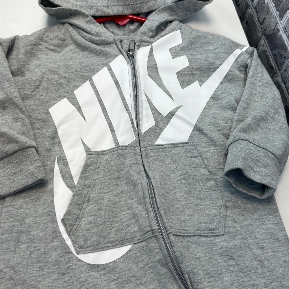 Nike Infant Gray Hooded‎ Romper